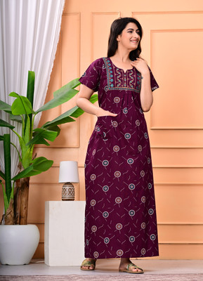 fashiongrape Women Nighty(Multicolor)