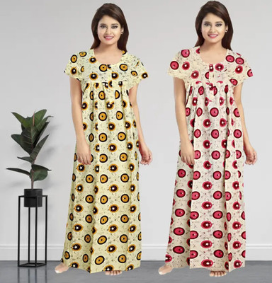 Siya Fashion Women Nighty(Multicolor)