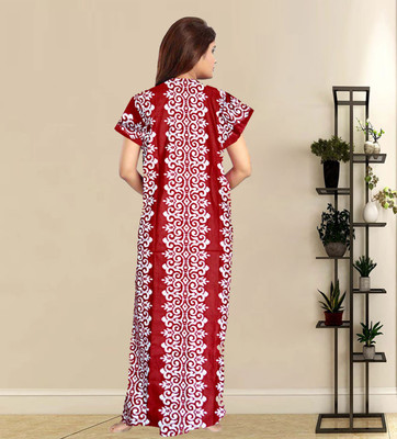 VRSU Women Nightdress(Maroon)