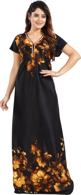 Saviaara Women Nighty(Blue)