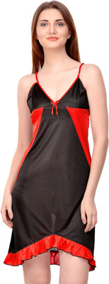 Boosah Women Nighty(Black)