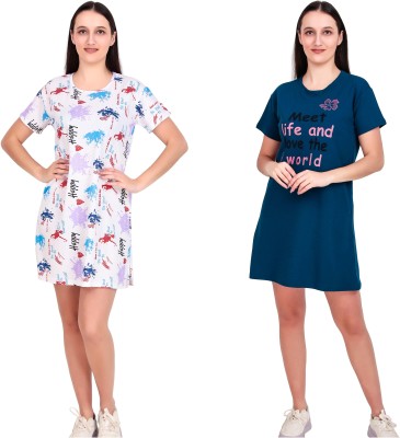 urban cat Women Nightshirts(Multicolor)