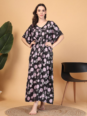 Klotthe Women Nightdress(Multicolor)