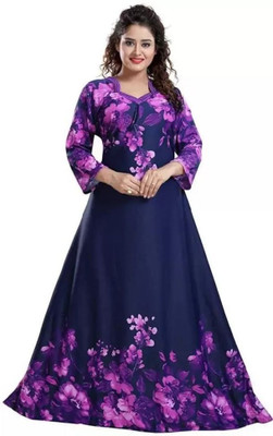 HR creation Women Nighty(Purple)