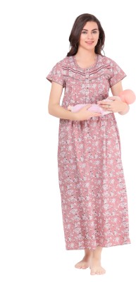 AV2 Women Maternity/Nursing Nighty(Pink)