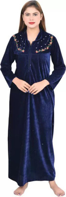 CK COLLECTION Women Nighty(Dark Blue)