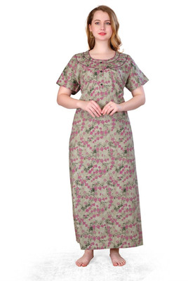 Maha Ganesh Textile Women Nighty(Multicolor)