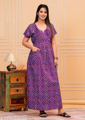 DreamBe Women Nighty(Purple)