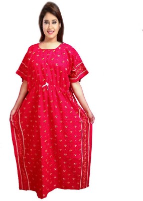 SHREE SHYAM FASHION Women Nighty(Red)