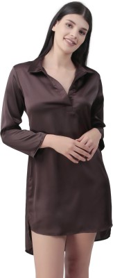 The Love Project Women Nighty(Brown)