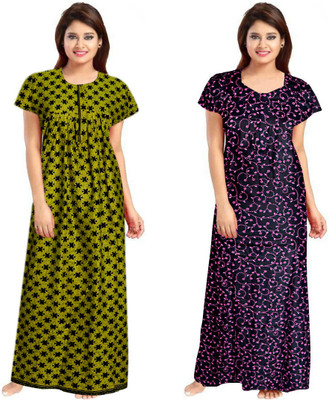 Saaviyo International Women Nightdress(Multicolor)