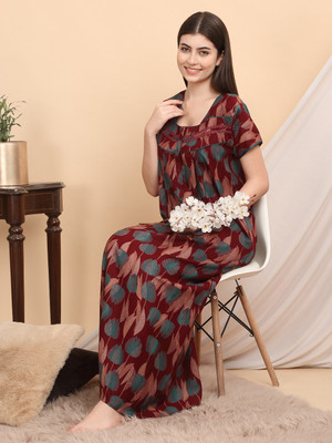 SWEET DREAMS Women Nighty(Multicolor)