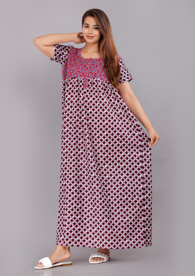 dinesh enterprises Women Nighty(Pink)
