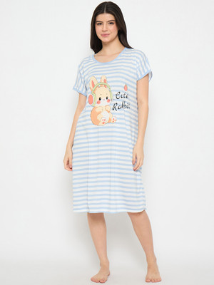 Camey Women Nighty(Light Blue)