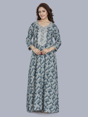 Sanaa Women Nighty(Blue)