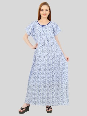 Taausha Women Nighty(Light Blue)