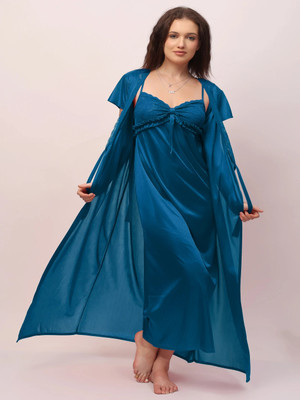 Punchi Women Nighty Set(Blue)