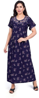 Noir Nights Women Nighty(Purple)