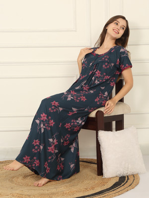 SWEET DREAMS Women Nightdress(Green)