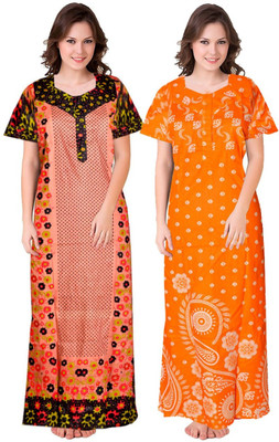 SNM Fashion Women Nighty Set(Multicolor)