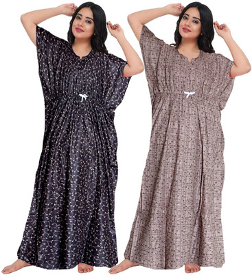 Shunit creation Women Nighty(Multicolor)