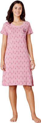 BodyCare Women Nightdress(Pink)