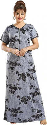 HouseOfCommon Women Nighty(Grey)