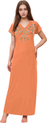 HouseOfCommon Women Nightdress(Orange)