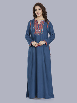 Sanaa Women Nighty(Dark Blue)