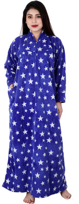 San Apparels Women Nightdress(Blue)