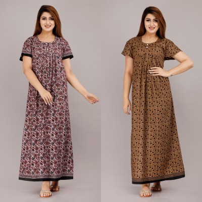 SHRI SHYAM PRINTS Women Nighty(Multicolor)