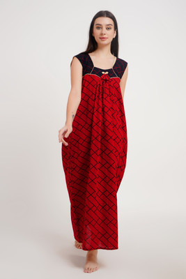 shardatextile Women Nighty(Multicolor)