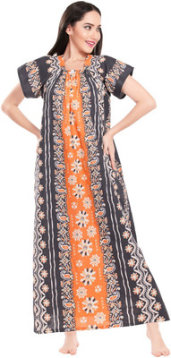 Zionity Women Nighty(Multicolor)