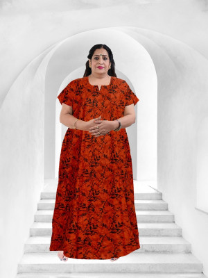 Hans Crafted Women Nighty(Multicolor)