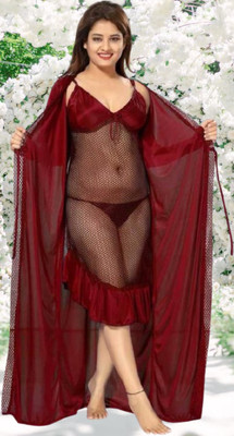 ovida Women Nighty(Maroon)