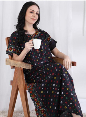 SHRIGANESH ENTERPRISES Women Nightdress(Blue)