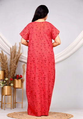 Sanzzy Women Nighty(Red)