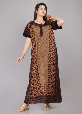 raavi fashion Women Nighty(Brown)