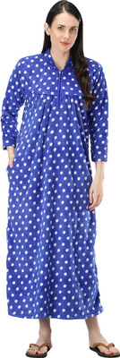 San Apparels Women Nighty(Blue)