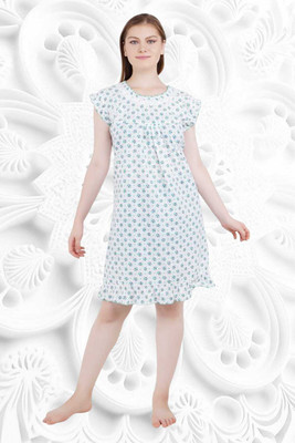 MONAL Women Nighty(Green, White)