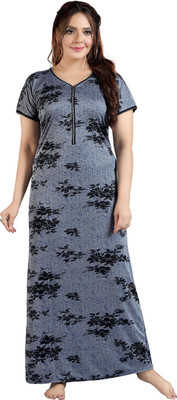 HouseOfCommon Women Nighty(Grey)