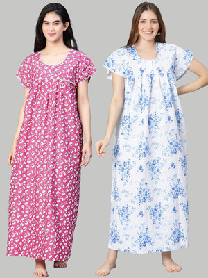 CLOCHOICE Women Nightdress(Blue)