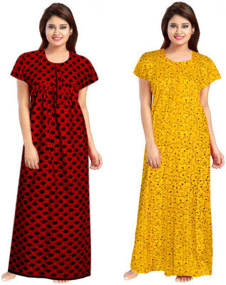 Vatatmaj Creations Women Nighty(Maroon)