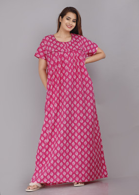 Vinayak Women Nighty(Pink)