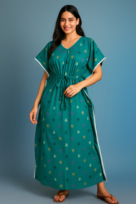 Prodip Creation Women Nighty with Robe(Light Green)