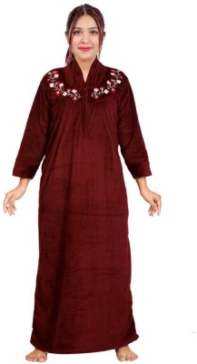 PlayKith Women Nighty(Maroon)