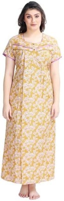 Mannat Women Nightdress(Yellow)