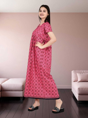 LDHSATI Women Nighty Set(Pink)