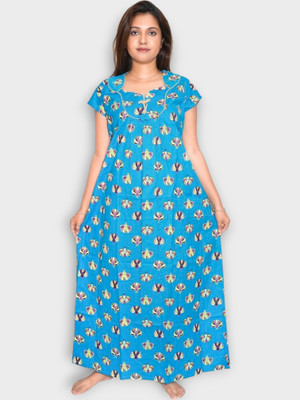 UDI WORLD Women Nighty(Blue)