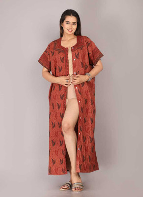 raavi fashion Women Nighty(Maroon)